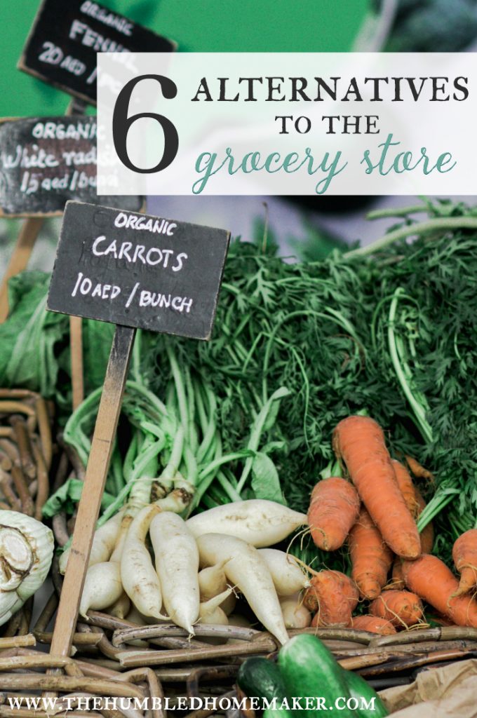 What is one of the best ways to save money in the grocery store? Find alternative sources of food. Here’s a list of six ideas to get you started. 