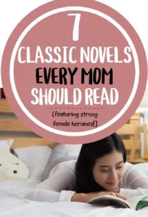 Asian woman lying down reading on a bed with a smile on her face, proving that there are lots of books for moms that are worthy to be read.