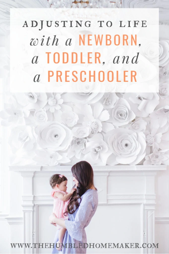 A day in my life with a newborn, a toddler, and a preschooler.