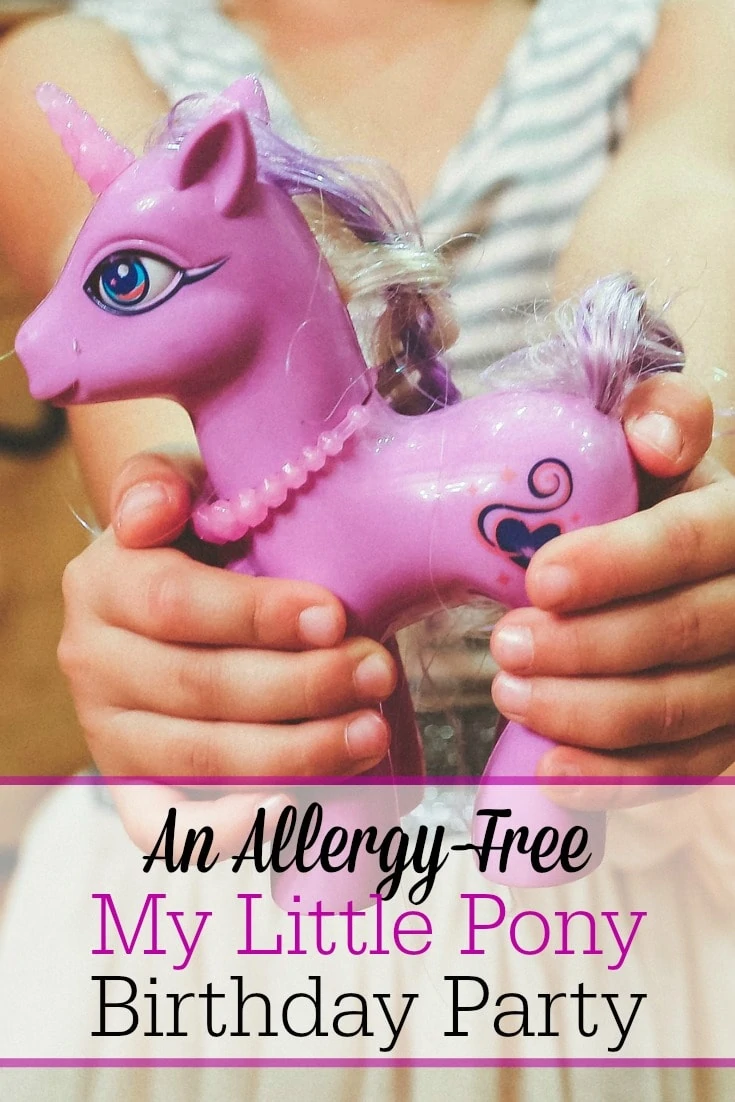 Celebrate a little girl's birthday with a My Little Pony themed birthday bash! Here are ideas for allergy-friendly cake, refreshments, activities, and more! And the best part is, this party won't break the bank!