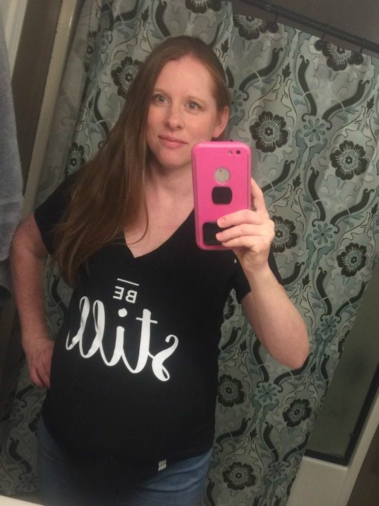 Being still in the final days of pregnancy