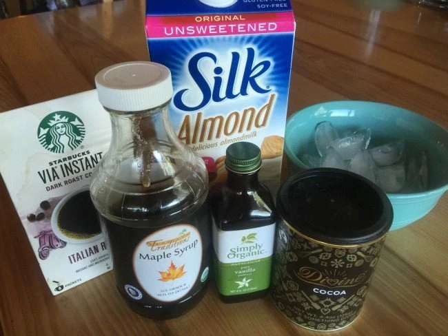 Blended Ice Coffee Recipe ingredients