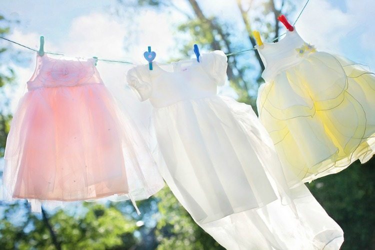 Clothes on clothesline