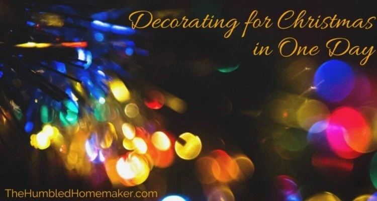 Have you ever tried decorating for Christmas in one day? Here's how one homemaker does it!