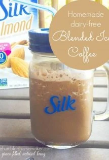 A homemade dairy-free blended ice coffee recipe is a great afternoon pick-me-up!
