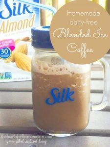A homemade dairy-free blended ice coffee recipe is a great afternoon pick-me-up!