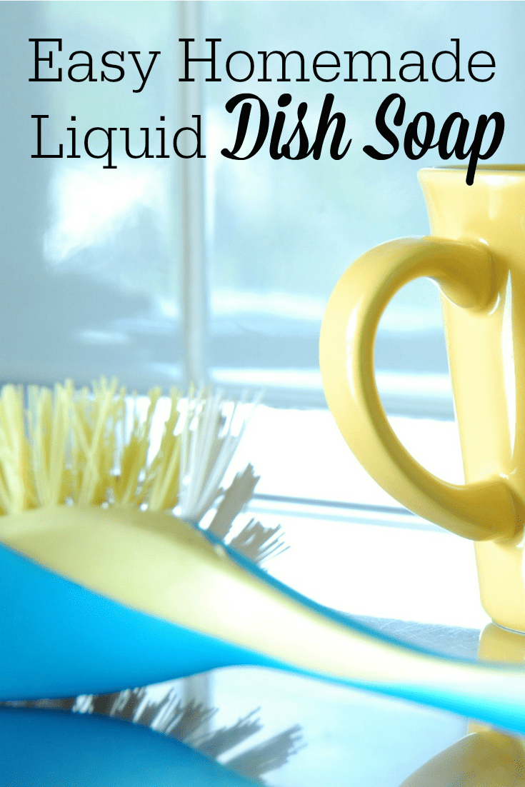 Get your dishes clean without toxins! Here's a recipe for easy homemade liquid dish soap using just a few ingredients, like castile soap and essential oils.