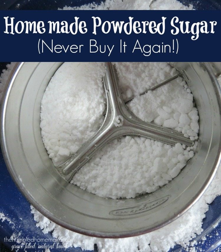 Making your own homemade powdered sugar is one of the easiest things you will ever do in the kitchen! Never buy it again!