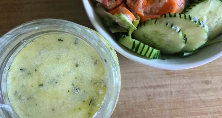 This simple Lemon Yogurt Homemade Salad Dressing is amazingly easy to create, boosts your salad's nutrition, and best of all, is delicious, too!