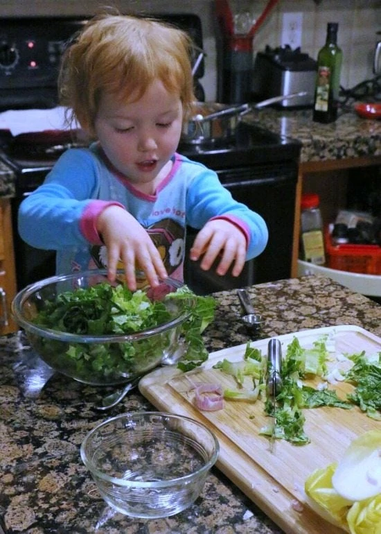 Making the salad