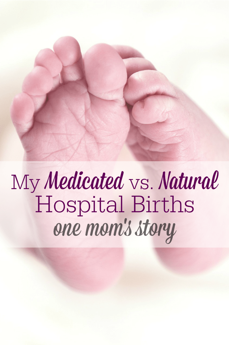 Here's a look at two very different birth stories from the same mom! Both babies were born in the hospital, but one had conventional medical interventions and one was a natural birth!