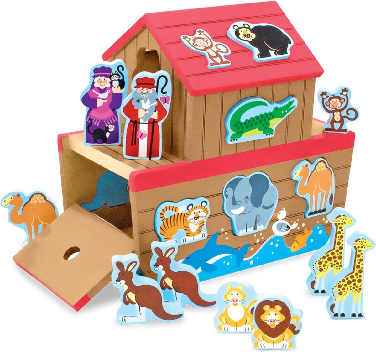 Noah's ark wooden puzzle - a perfect spiritual gift idea for children.