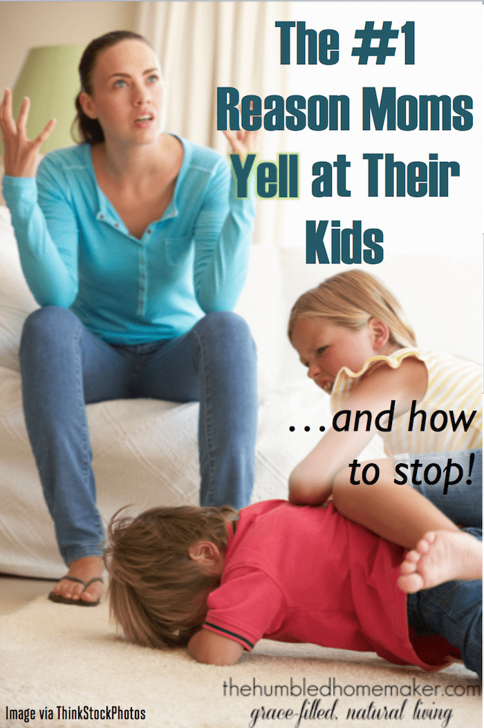 Do you yell at your kids too much? If you feel like you do, chances are all the yelling is caused by the #1 reason moms yell at their kids.