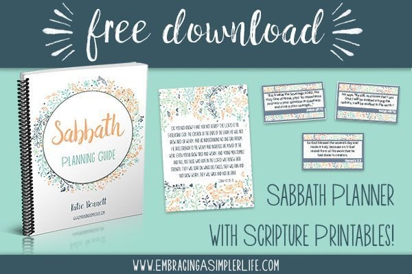 Sabath Planner Ad