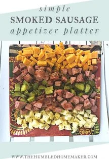 If you're looking for a quick and easy appetizer to take to your next friend or family gathering, then I have the perfect recipe for you! I have partnered with Eckrich Smoked Sausage to bring you a beautiful Smoked Sausage Appetizer Platter. 