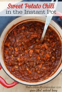 Try this delicious sweet potato chili recipe in your electric pressure cooker for a hearty meal!