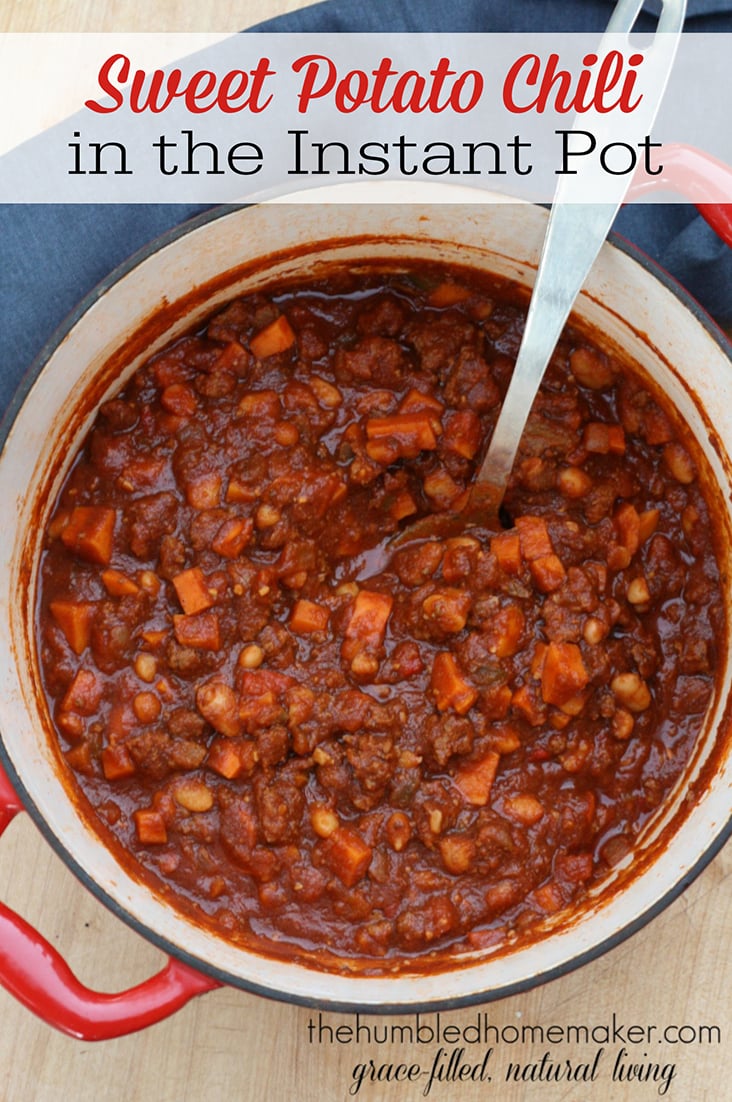 Try this delicious sweet potato chili recipe in your instant pot or electric pressure cooker for a hearty meal that's ready in just minutes!