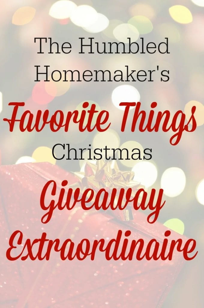 Win one of over $800 worth of prizes in my Favorite Things Christmas Giveaway Extraordinaire! 