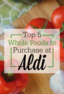 Shopping at ALDI has saved me so much money on real, whole foods! Here are the top 5 whole foods items you can find at ALDI grocery stores.
