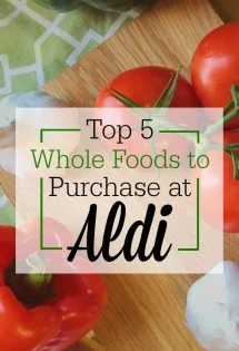 Shopping at ALDI has saved me so much money on real, whole foods! Here are the top 5 whole foods items you can find at ALDI grocery stores.