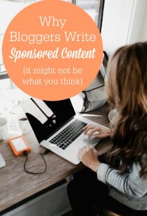 Writing sponsored content is one of several ways in which bloggers make money. But, for me personally, it's a win-win because of what that means for you, the reader. 