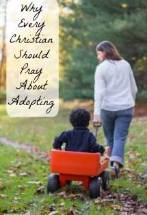I don’t believe every Christian is called to adopt, but I do believe every Christian should pray about adopting. Adopting children into our families is a risk, but it’s one worth taking.