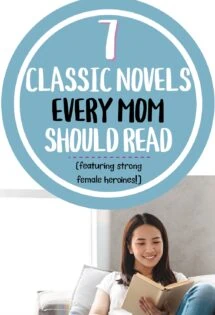 Asian woman reading on a couch with a smile on her face, proving that there are lots of books for moms that are worthy to be read.