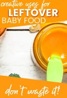 Explore creative ways to repurpose leftover baby food purees so that you don't waste them.