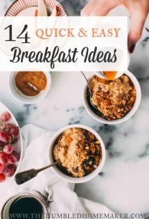 Don't resort to sugary, processed cereal if you're pressed for time in the morning. Try these quick and easy breakfast ideas that will nourish your family!