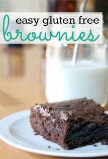This gluten free brownie recipe is so easy, frugal and never fails. The ingredients are all staples and it takes just a couple minutes to whip them up. 
