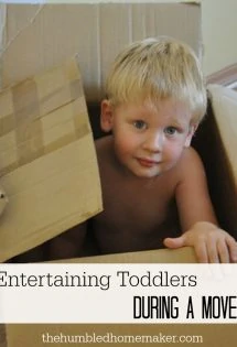 entertaining toddlers during a move
