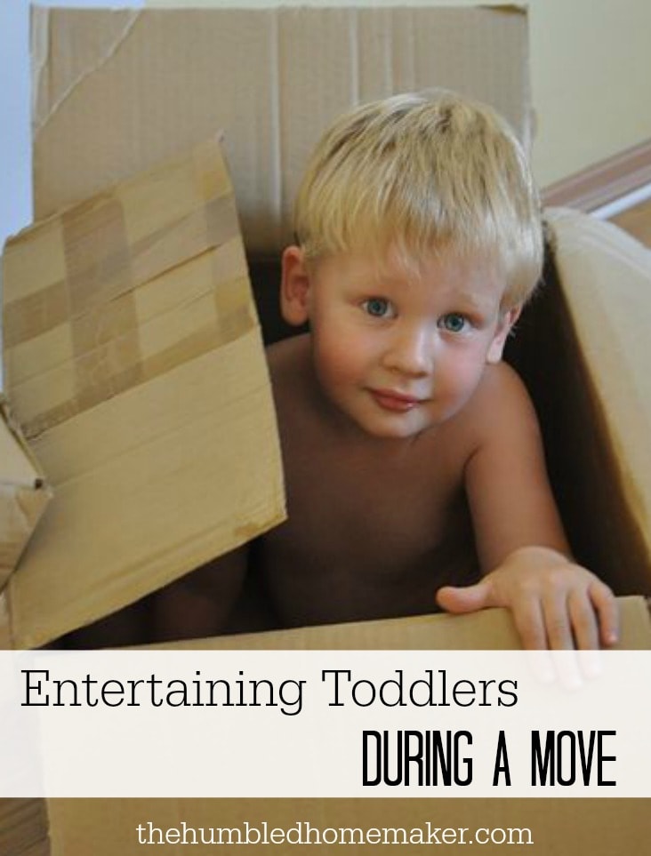 Entertaining toddlers during a move can be quite the challenge. This post will give some great tips to make it work!