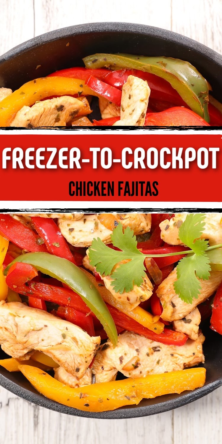 FreezertoCrockpot Chicken Fajitas