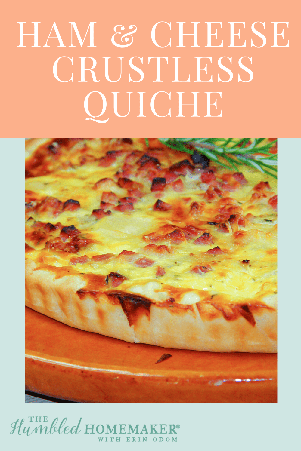 This ham and cheese crustless quiche recipe is incredibly easy to make, and it will be a hit with your family! Perfect for a fast holiday dish, it can also be served for breakfast, brunch, or even dinner all year long!