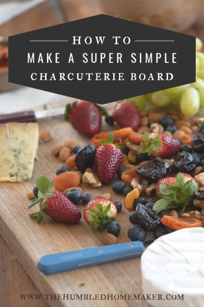 Charcuterie boards don't have to be complicated, time-consuming, or even expensive. I hope that this post on how to make a super simple charcuterie board will give you the confidence to take one to your next gathering!