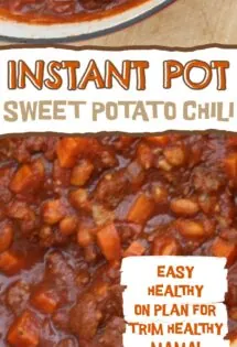 This recipe features flavorful sweet potato chili cooked in an Instant Pot for a quick and easy meal.