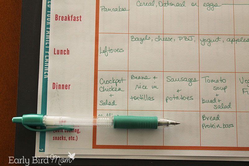 A simple meal plan makes a mom's life soooo much easier!