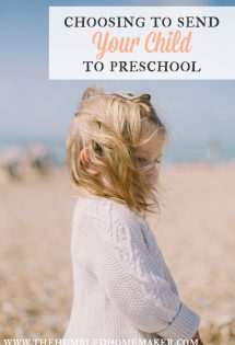 Torn about whether or not to send your child to preschool? I love these thoughts on choosing preschool!