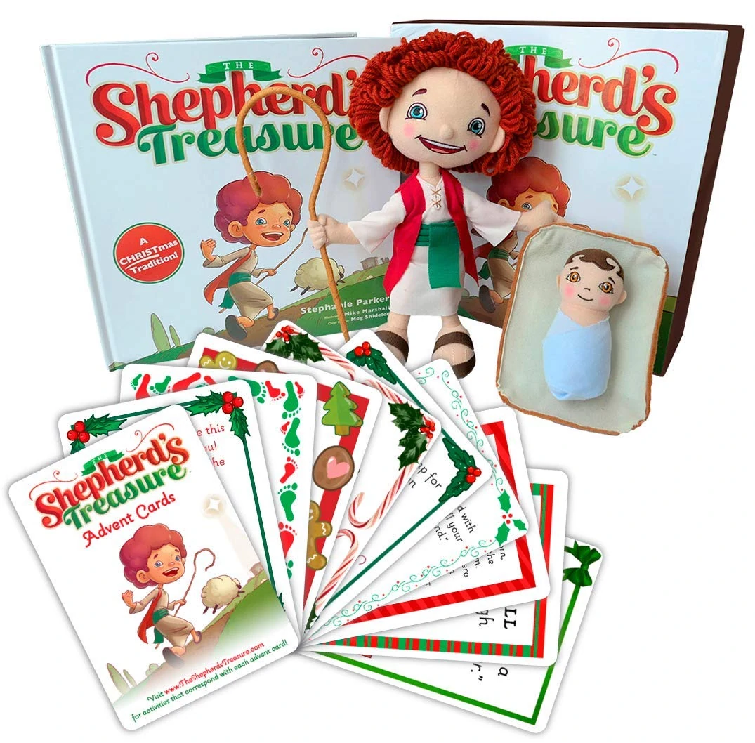 The Shepherd's Treasure doll and book set as an alternative to elf on the shelf