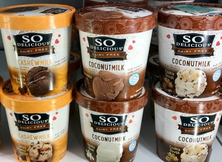 Shopping for dairy-free coconut milk ice cream and other healthy ingredients at Kroger