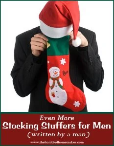 If you're looking for stocking stuffers for men, you can't miss this post! It was written by a man!