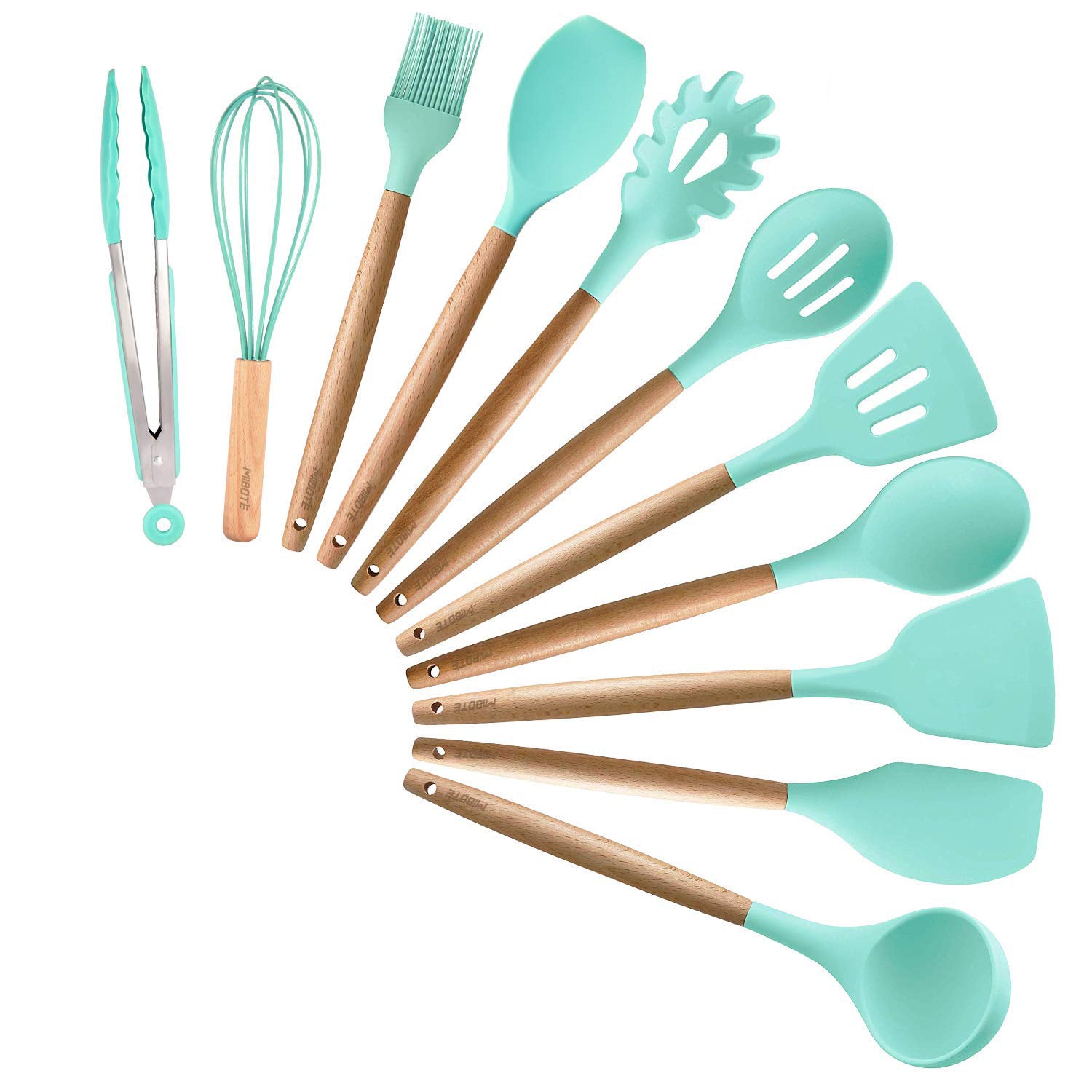 a set of silicon cooking utensils